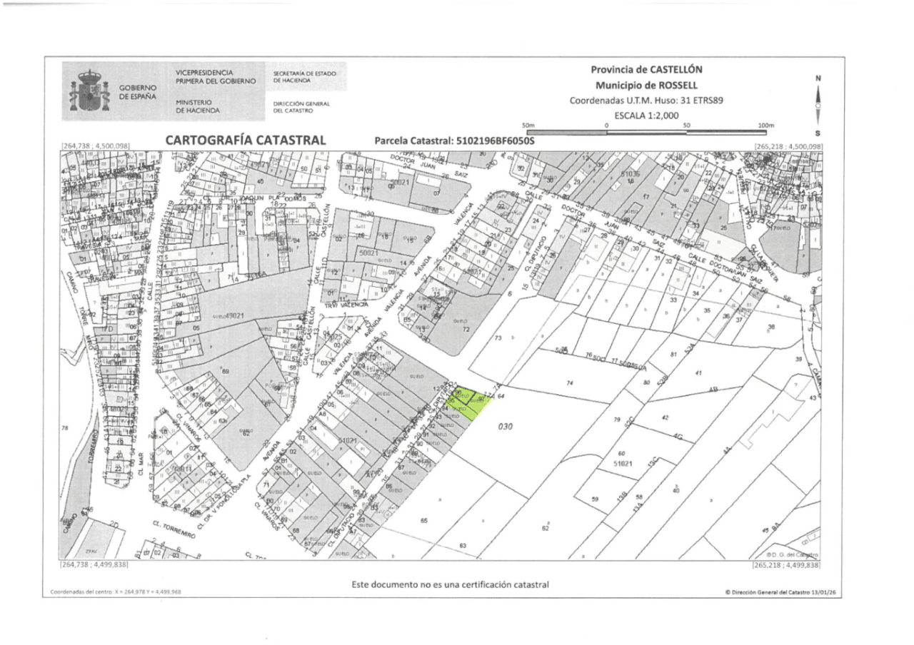 Solar urbano en venta en Rosell (Castellón)