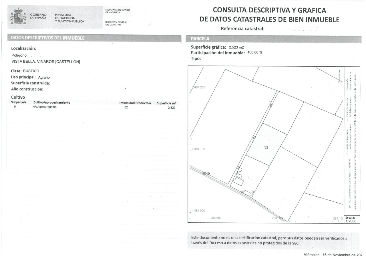 Finca en venta en Vinaròs - Zona Rural con amplia parcela