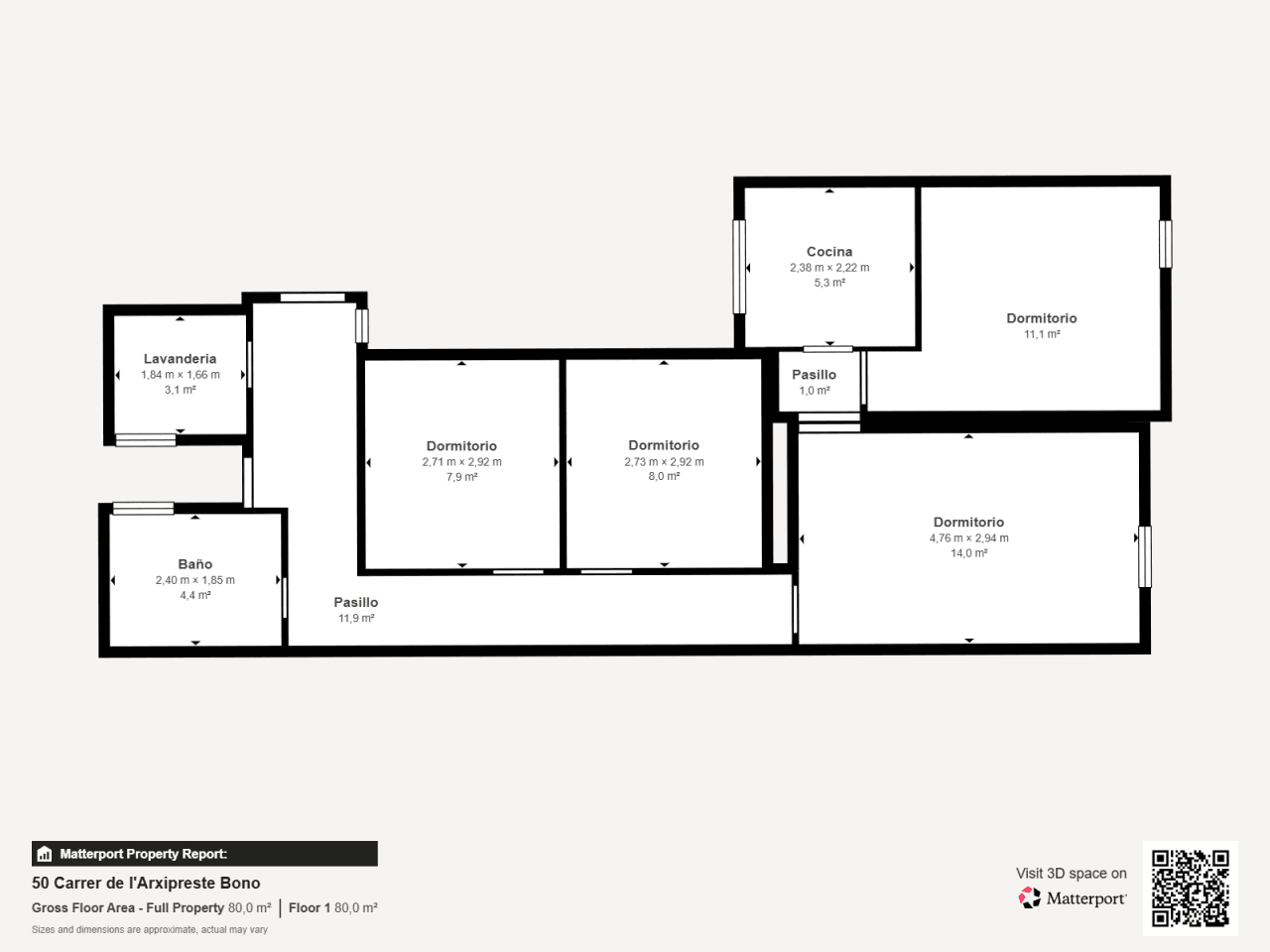 Piso en venta de 3 habitaciones con terraza en Vinaròs.