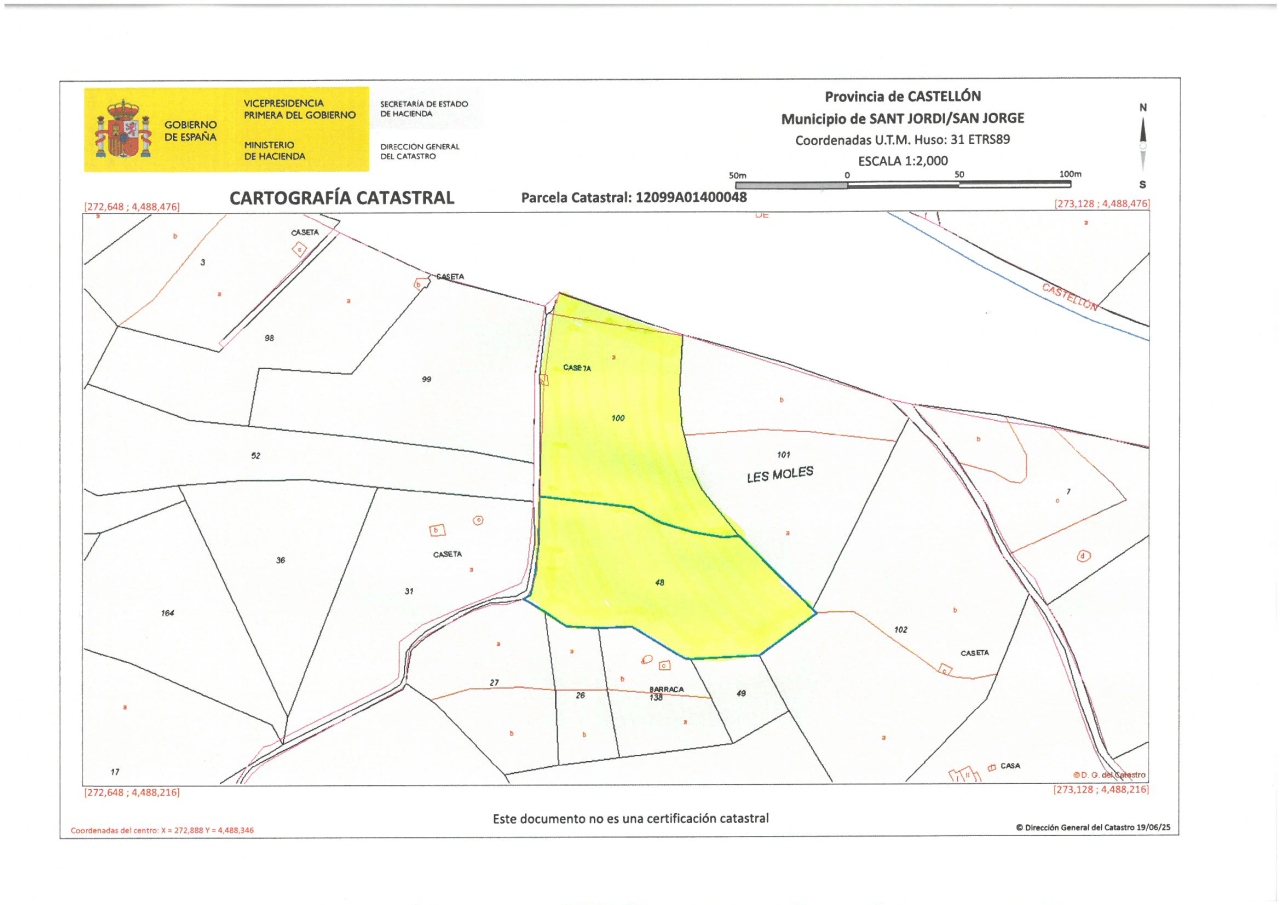 Finca rústica en venta en Sant Jordi (Castellón)