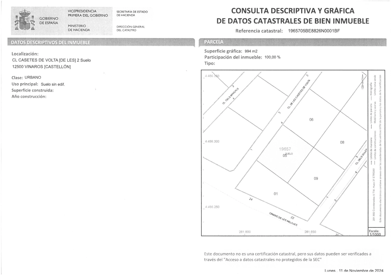 Se vende parcela urbana en Vinaròs, Zona Ermita