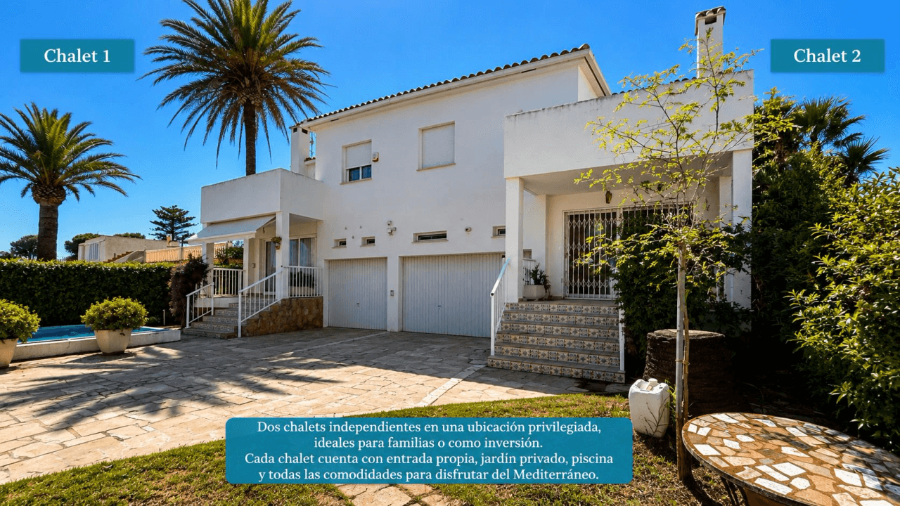 Dos chalets en venta en Vinaròs con piscina y barbacoa